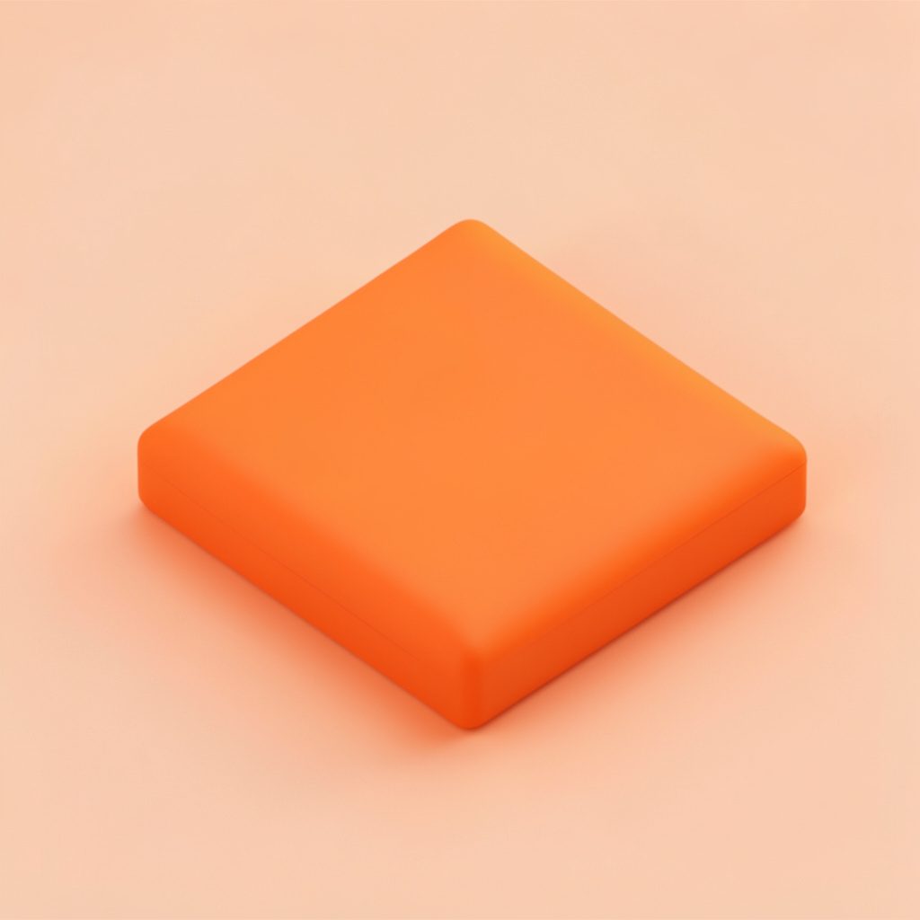 深い紺色の背景にリアルな質感のドールを描いたアイソメトリック3Dイラスト